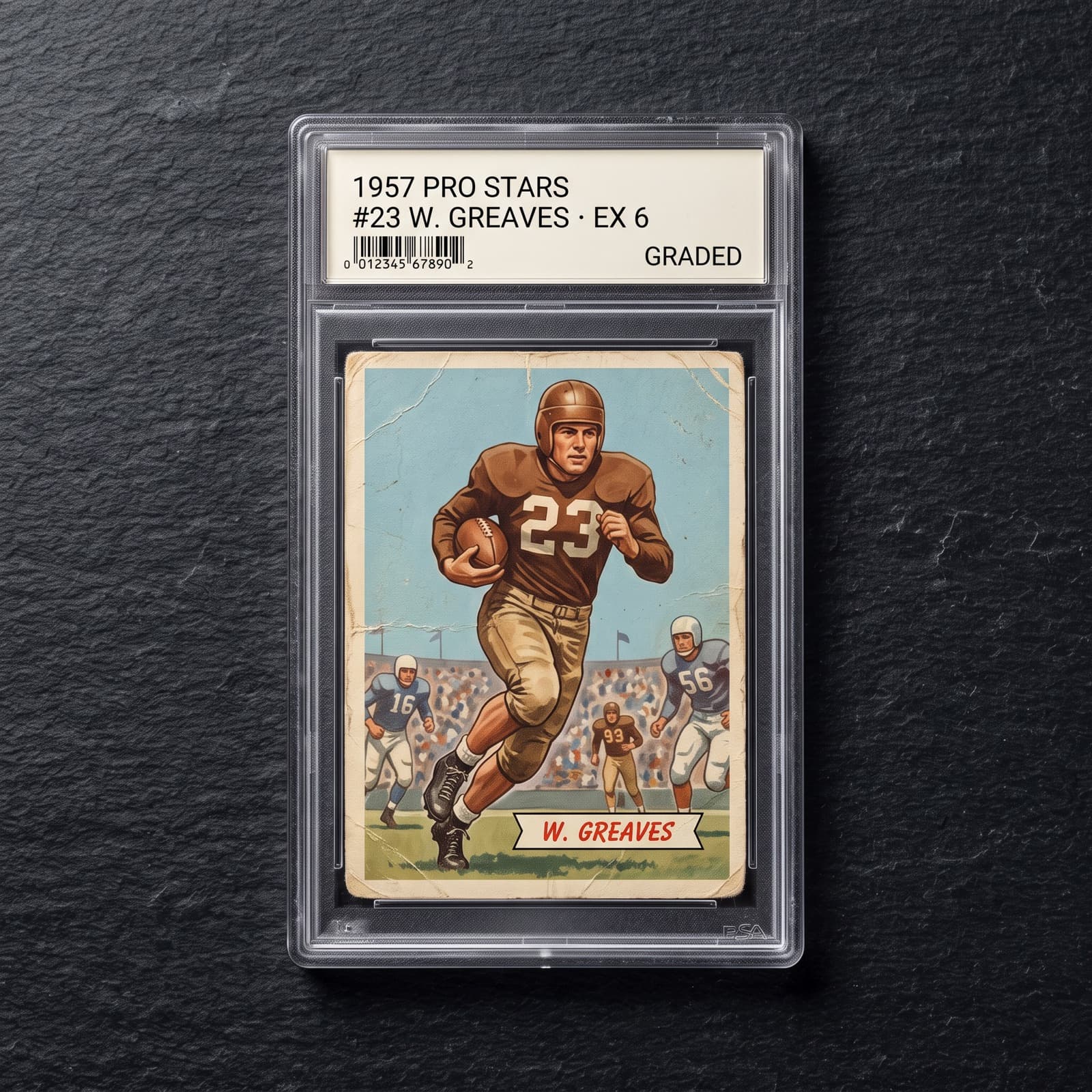 1957 Pro Stars #23 — Walter Greaves — graded SGC 6
