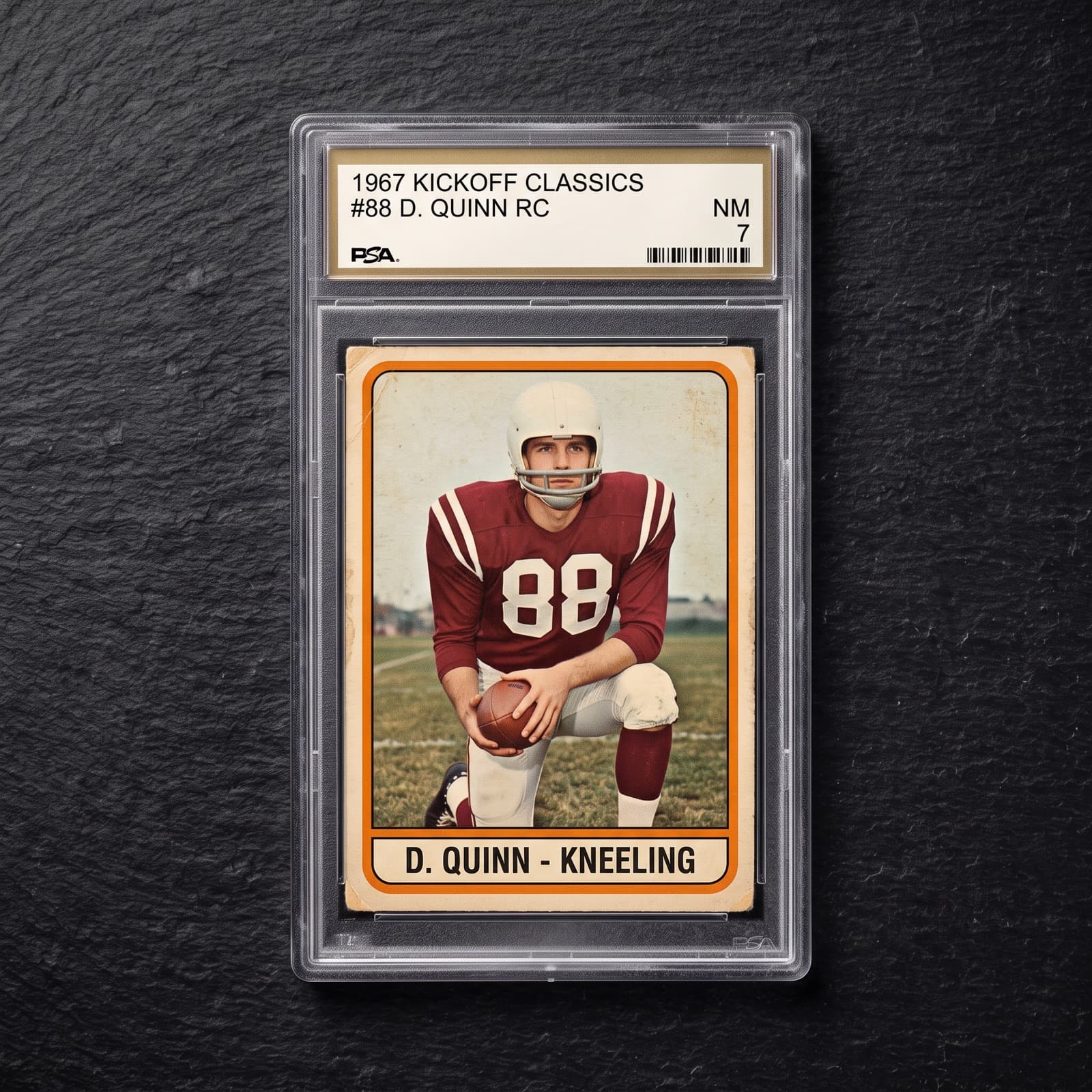 1967 Kickoff Classics #88 — Darrell Quinn — graded PSA 7