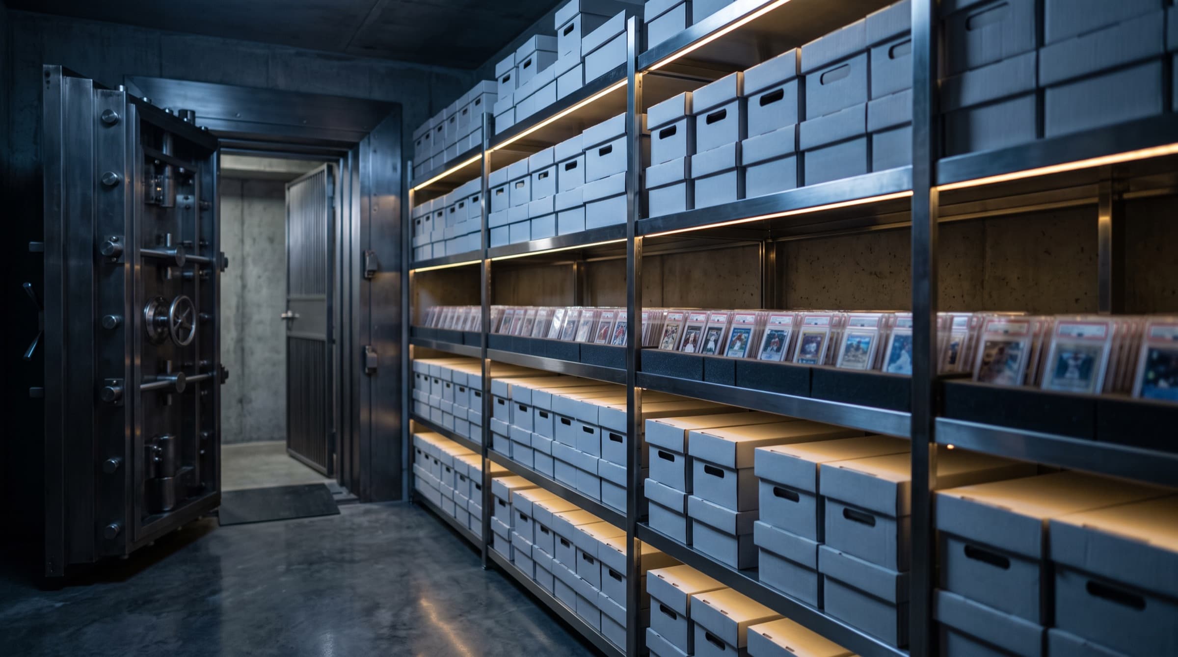 A private vault room lined with archival card storage